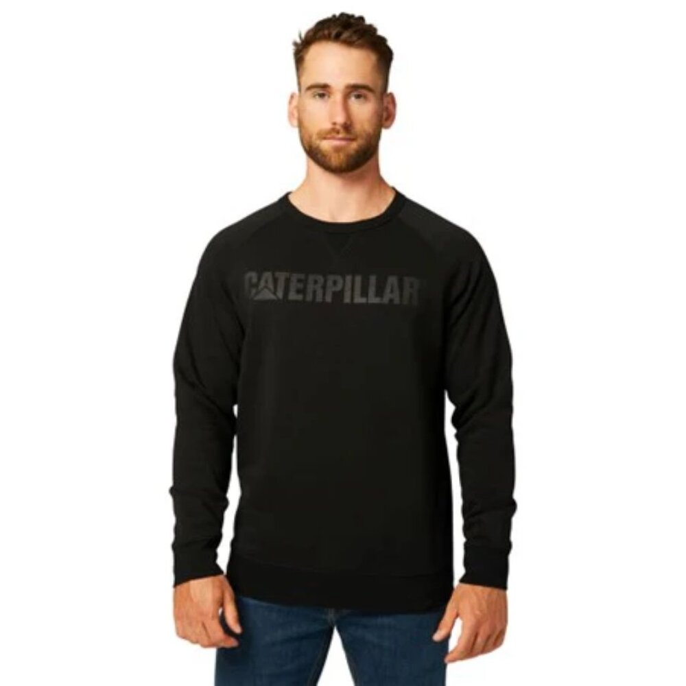 Caterpillar Men's Black Foundation Crew Neck Long Sleeve Sweatshirt Size 2XL